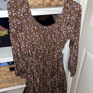 Floral Brown Dress